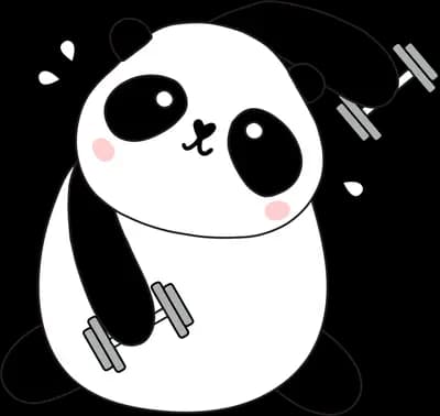 Panda dashing forward at a run