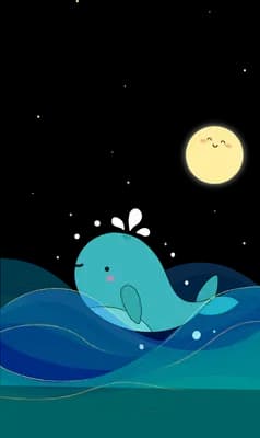 Dolphin leaping out of blue waves under a small sun