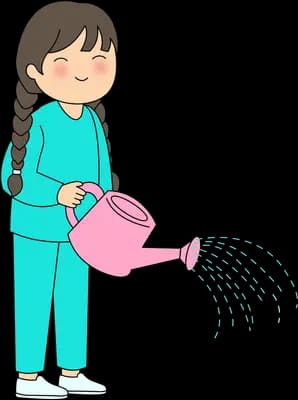Watering the garden
