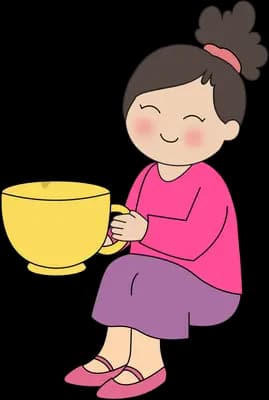 Warming up with a hot drink