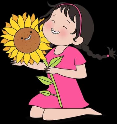 Face to face with a sunflower