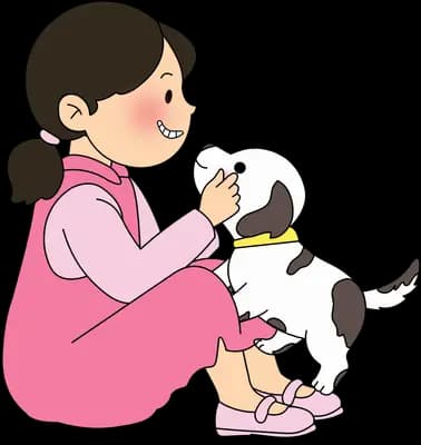 Playing with a pet dog