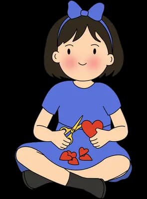Making paper hearts