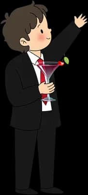 Toasting at a party