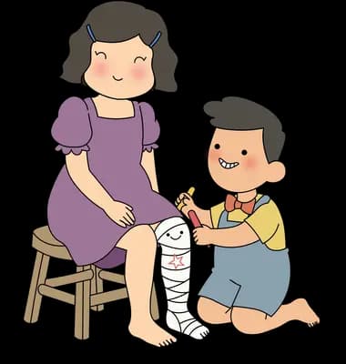 Tending to someone hurt