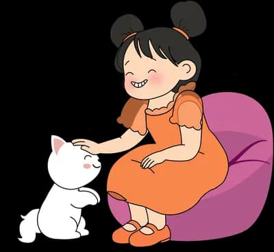 Feeding a pet cat
