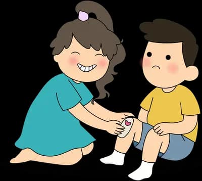 Patching up a scraped knee