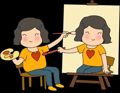 Painting a friend's portrait