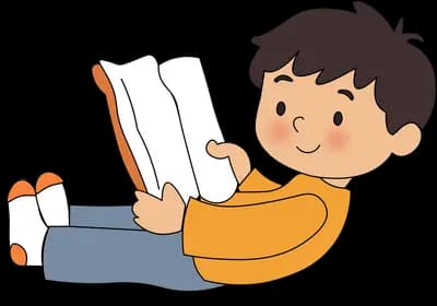 Sprawled out with a book