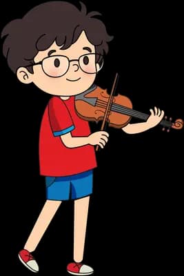 Performing on a violin