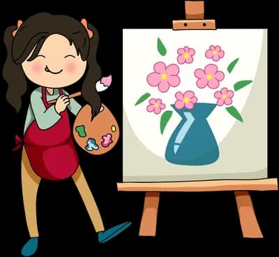 Painting flowers