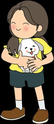Cradling a pet dog
