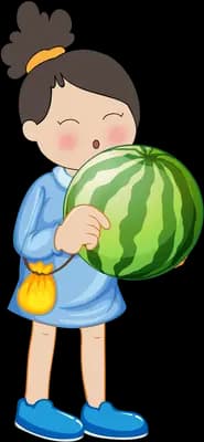 Carrying a heavy watermelon