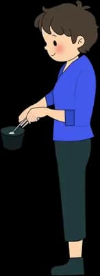 Holding a cup of coffee
