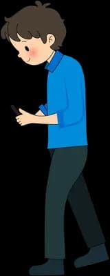 Walking and texting