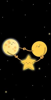 Small cluster of smiling yellow stars