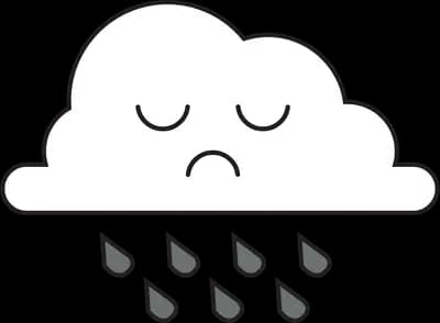 Grey cloud raining lightly