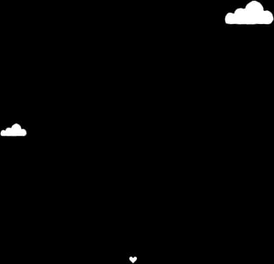 Two faint clouds on an empty sky
