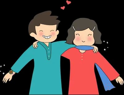 Couple in traditional Indian dress standing close with hearts