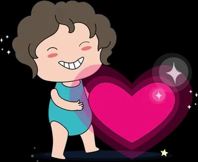 Girl holding an oversized pink heart