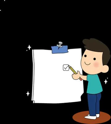 Man presenting beside a large blank board
