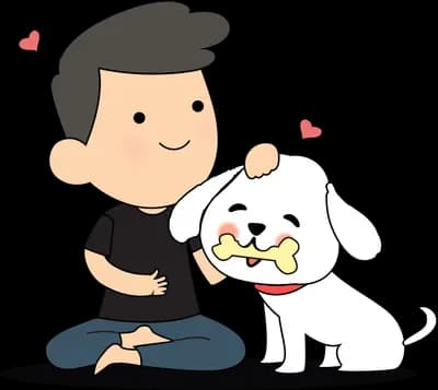Man sitting on the floor hugging his dog