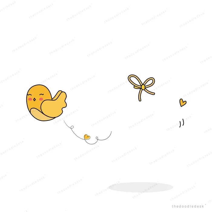Chick beside an empty birdcage