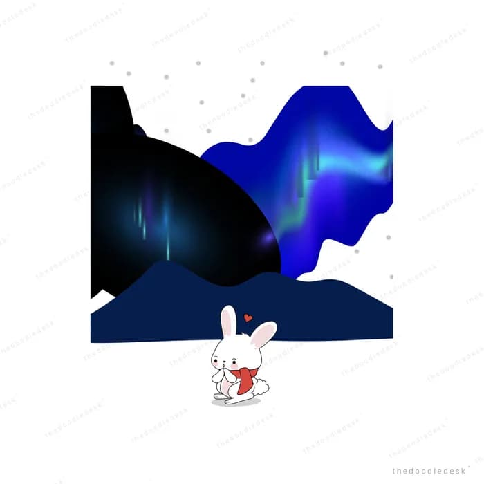 Rabbit at the mouth of a dark cave