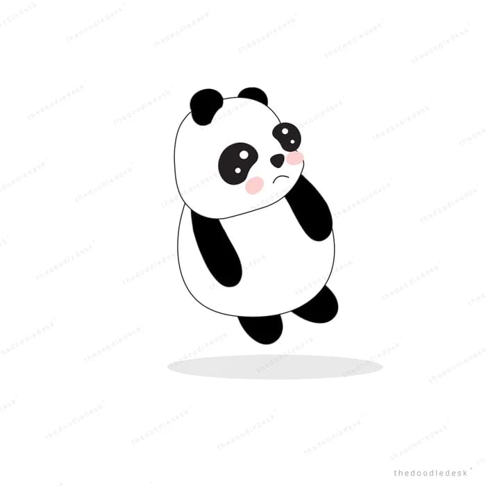 Panda standing upright looking ahead