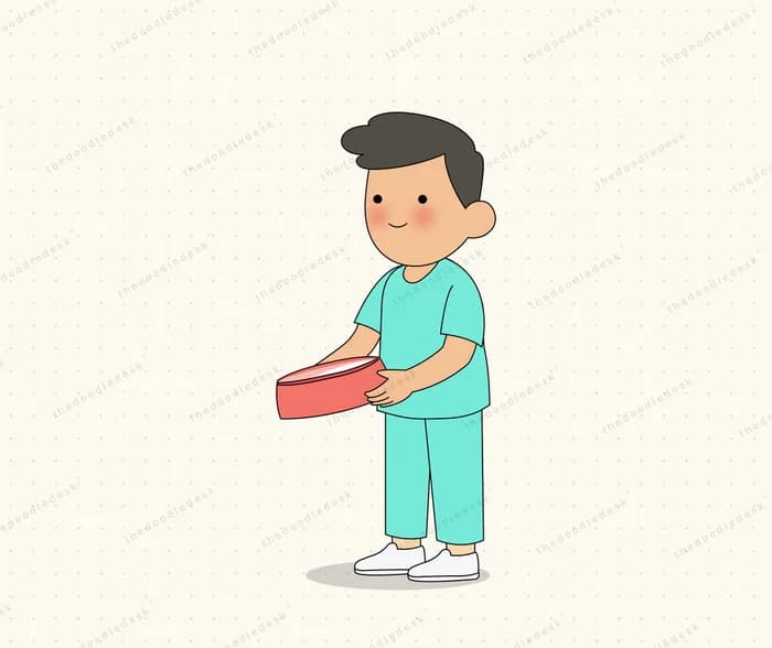 Offering food to someone