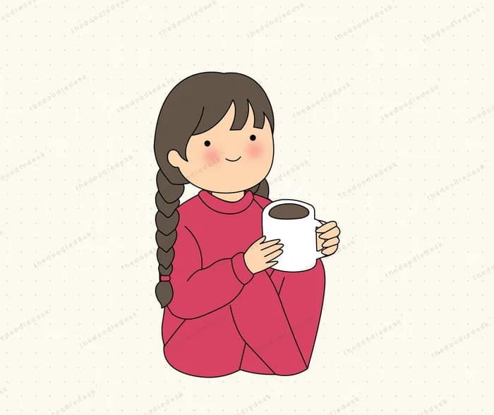 Quiet time with a warm drink