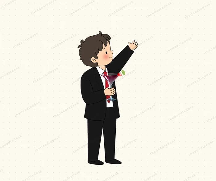 Toasting at a party
