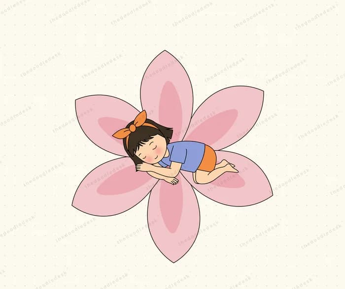 Sleeping on a flower