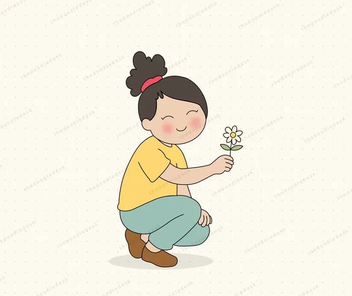 Picking a daisy