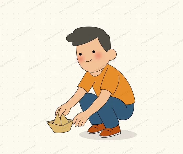 Launching a paper boat