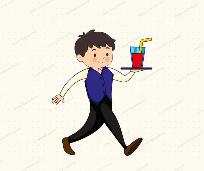 Serving a drink