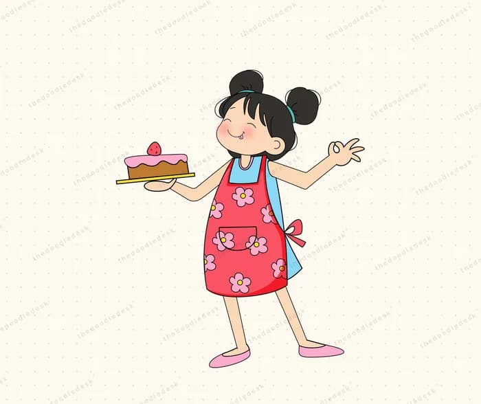 Serving a slice of cake