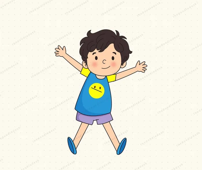 Leaping with joy