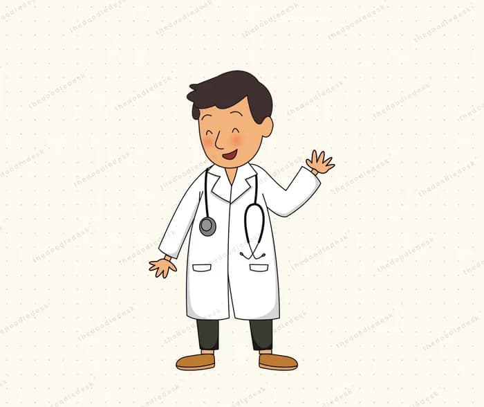 A doctor greeting a patient
