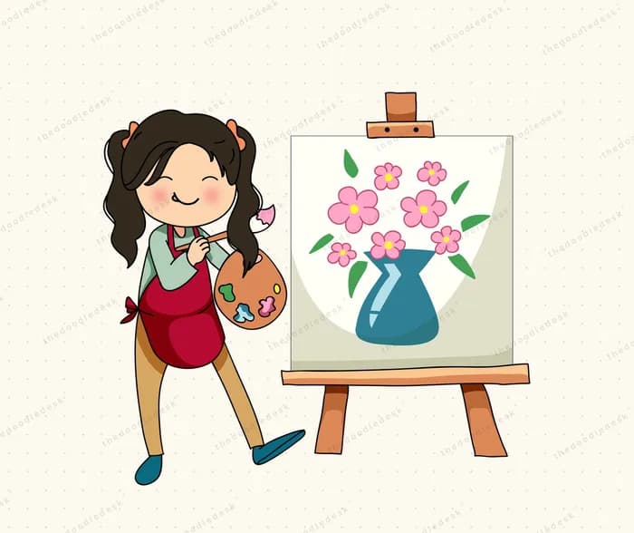Painting flowers