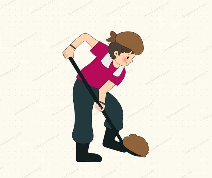 Digging the ground