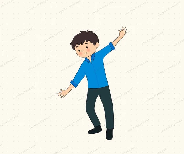 Waving hello