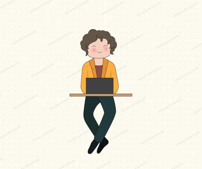 Working at a desk