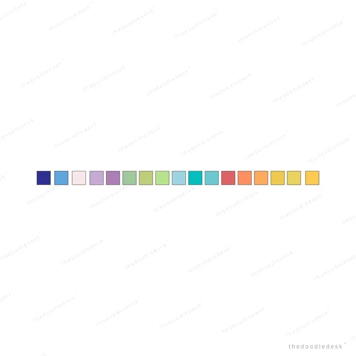 Row of small colour swatches