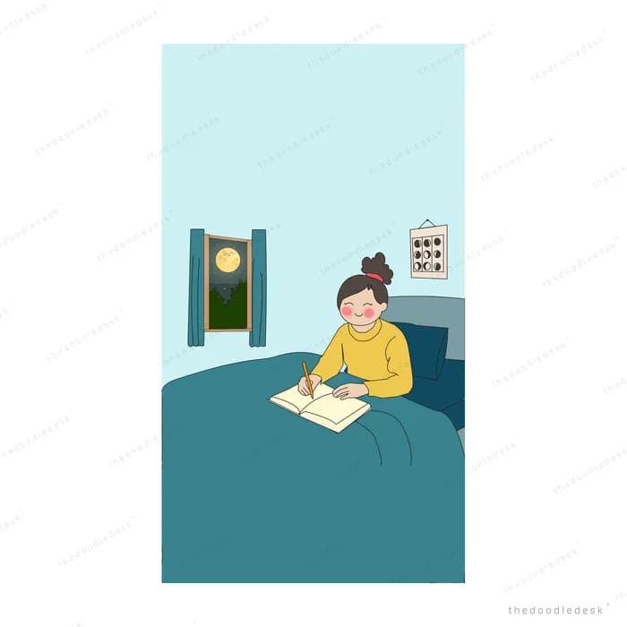 Hospital bed with a drip stand in a blue room with a wall clock