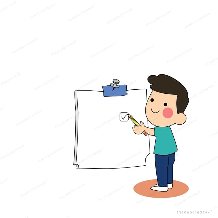 Man presenting beside a large blank board