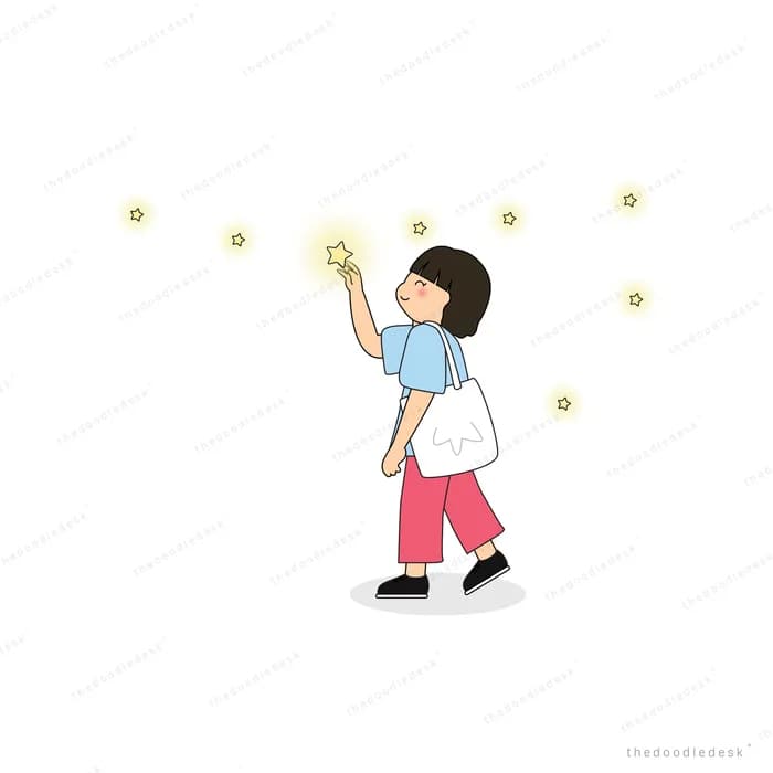 Boy holding a sparkler with stars around