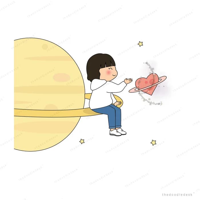 Boy sitting against a large yellow shape with beads