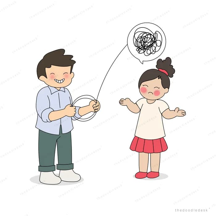 Man and little girl flying a panda face balloon on a string