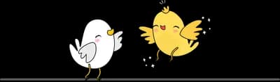 Two small birds standing on a thin wire